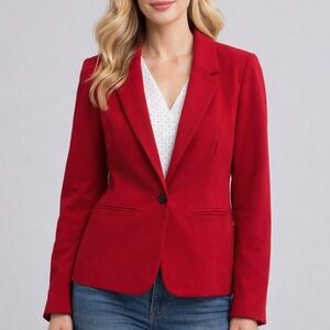 Kenzie Red Women's Blazer with one button size L